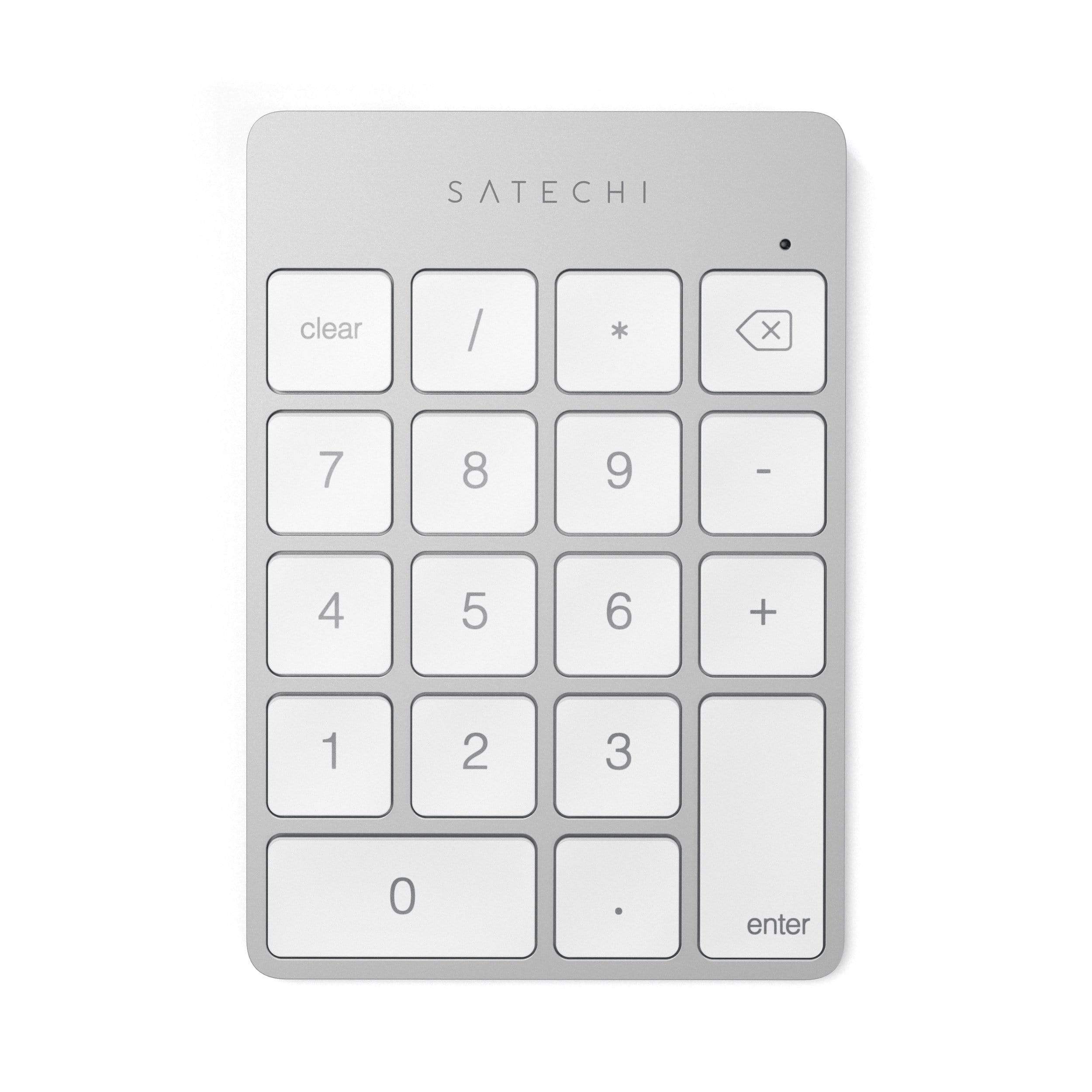 Aluminum Slim Rechargeable Bluetooth Keypad Keypads Satechi Silver