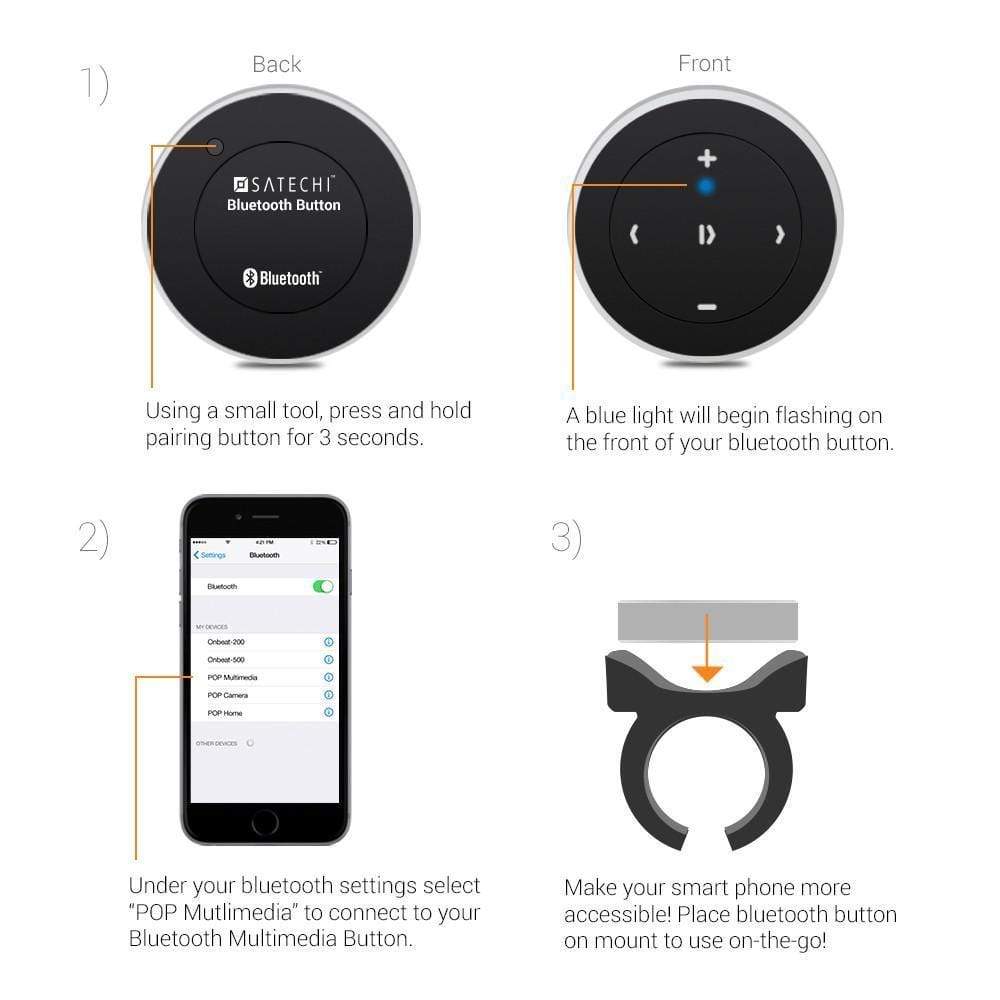 Bluetooth Media Button Remotes Satechi