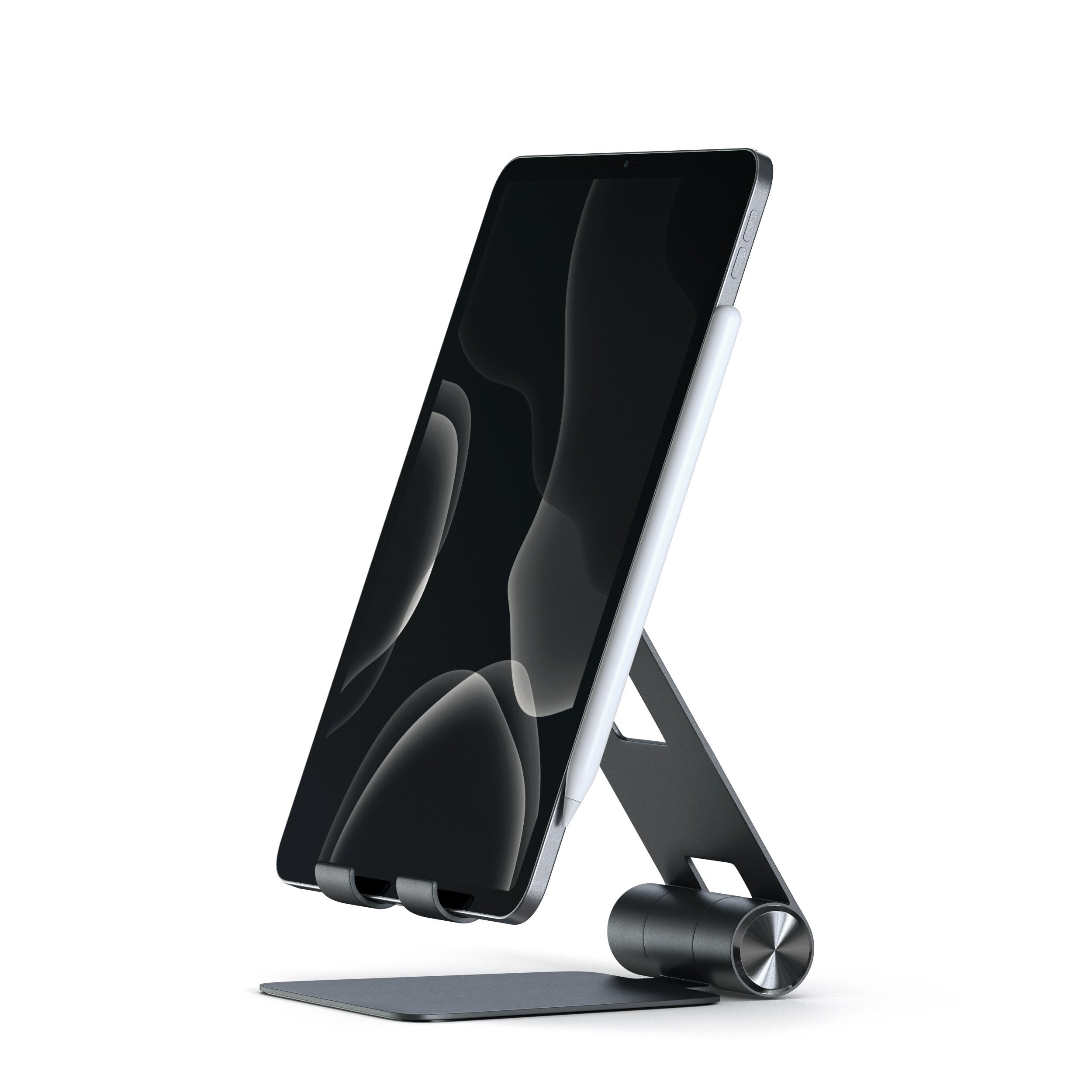 R1 Aluminum Hinge Holder Foldable Stand Mobile/ Tablet Satechi Black