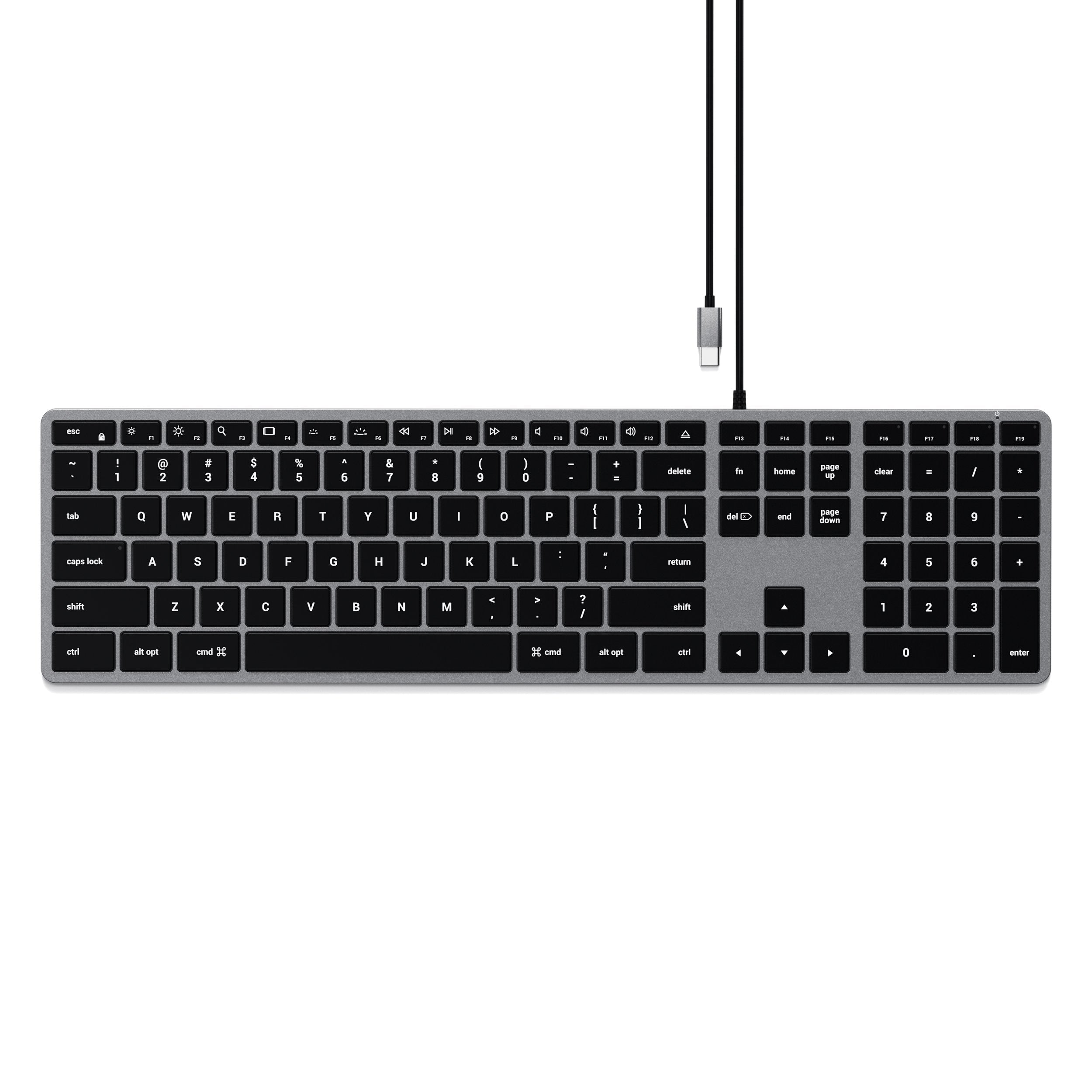 Slim X3 Wired Backlit Keyboard Keyboards Satechi