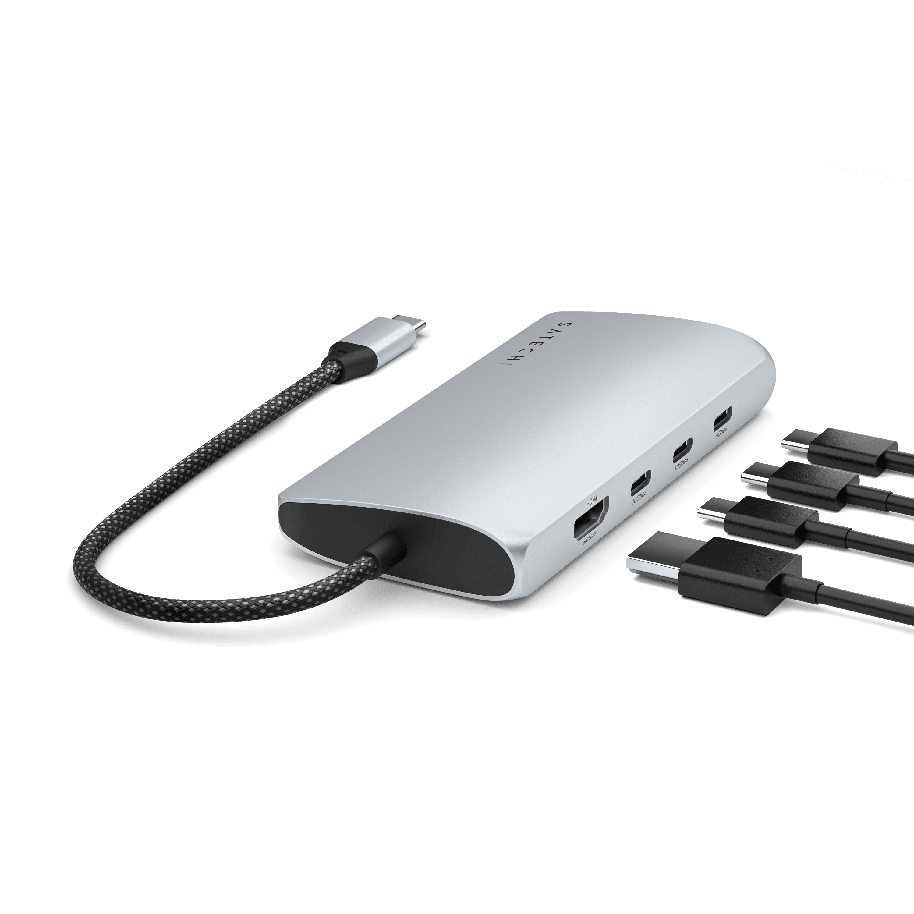 USB-C Multiport Adapter 8K With Ethernet V3 Satechi Silver